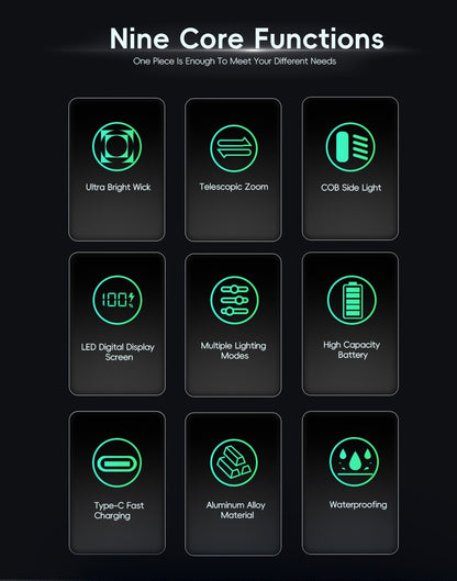 Super Bright Spotlight Long Range LED Flashlight With 26800 Parallel Battery Rechargeable Lamp Tactical Torch Waterproof Lantern