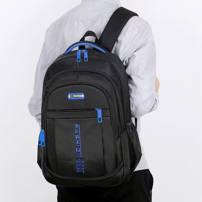 Neutral style men's and women's new double-shoulder bag made of nylon Oxford cloth, fashionable color-matching travel backpack.