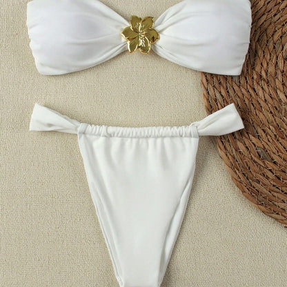 "2025 Sexy Bandeau Push-Up Bikini Set - Brazilian Thong Swimwear for Women";;VERDADEIRO;;"JY777-RE,L