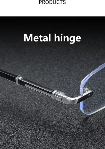 Finished Frameless Myopia Glasses For Men And Women With Ultra-light Edge Cutting Glasses Frame Myopia Glasses XTP191