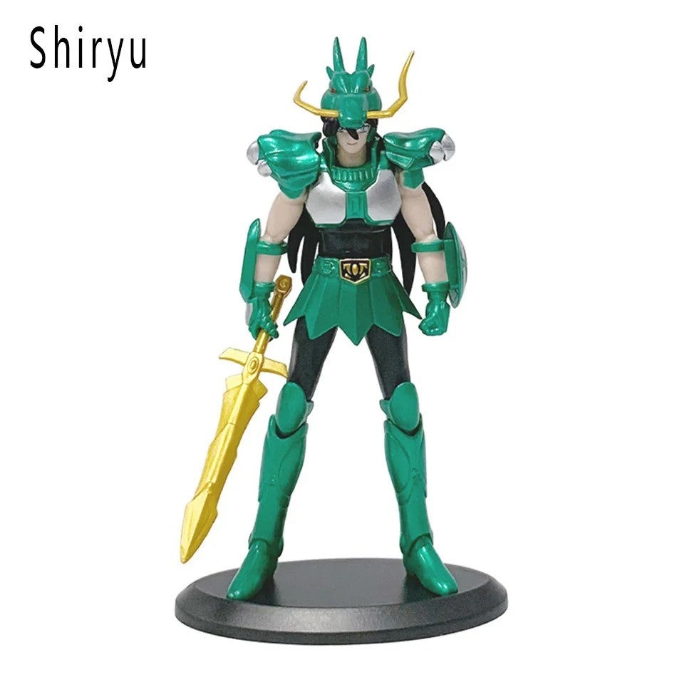 Saint Seiya Action Figurine Ikki Hyoga Seiya Shiryu Standing Myth Cloth Knights of The Zodiac Figures Model Toys Children's Gift