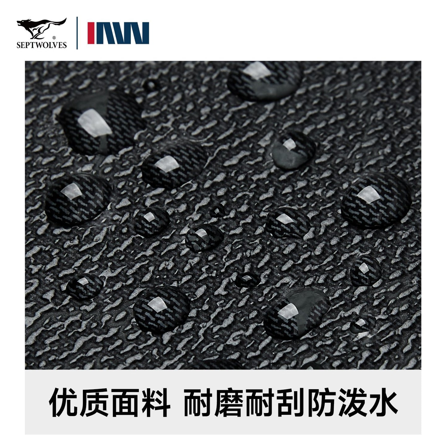 Septwolves Luxury Leather Backpack for Men Monogram Printed Stylish Laptop Backpack 15 Inch Travel Bag Black Business Backpack