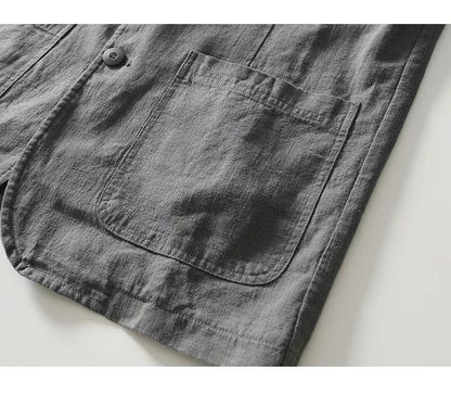 White Cotton Linen Suit Coat Men's Spring Summer Pure Color Slim Casual Business Thin Mens Blazer Jacket Comfortable Breathable