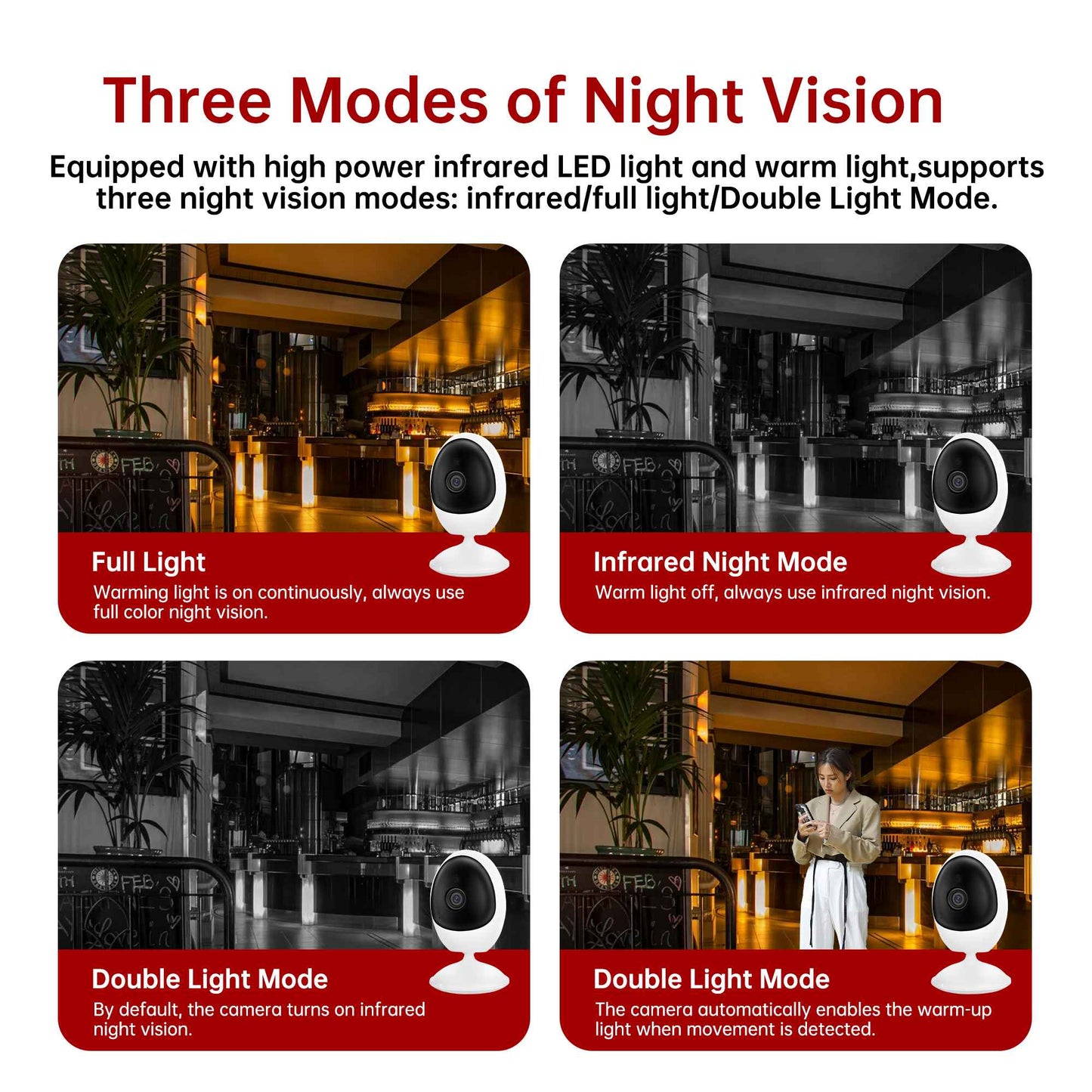 4MP Baby Monitor Wifi IP Camera Smart Home Indoor Cube Cam Human Detection Two Way Audio Wireless Security Surveillance Icsee