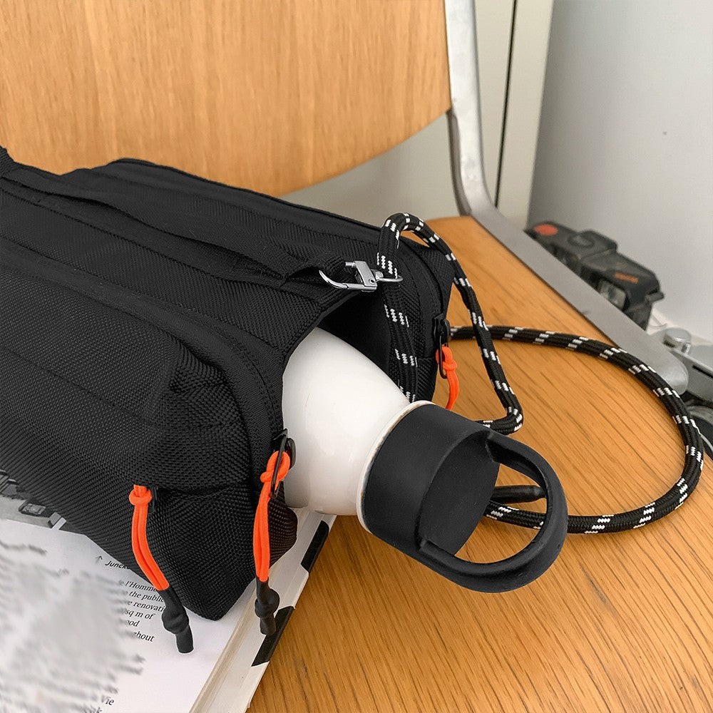 Men's Crossbody Bag, Casual Large-Capacity Daily Travel Water Bottle Umbrella Shoulder Bag, Lightweight Sports Phone Bag