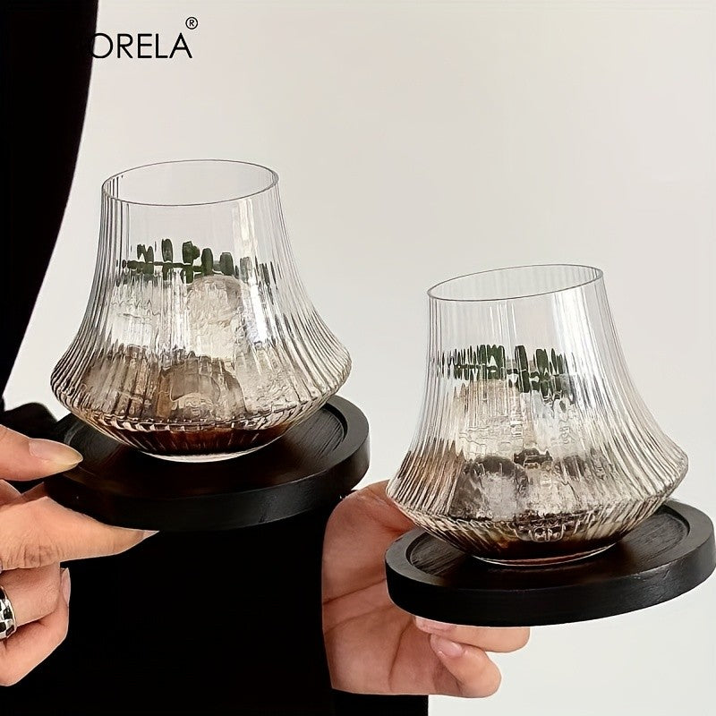 1/2PCS Vertical Cold Brew Coffee Cup Glasses Iced American Latte Water Cups Cold Drink Whiskey Glass for Coffee Lovers