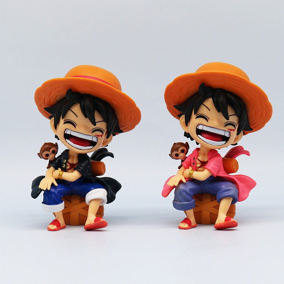 One Piece Portátil Luffy Zoro Portgas D. Ace Sentado Yamato Q Versão Jogo de Moda Desenho Animado Anime Carro Ornamento Presente