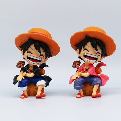 One Piece Portátil Luffy Zoro Portgas D. Ace Sentado Yamato Q Versão Jogo de Moda Desenho Animado Anime Carro Ornamento Presente