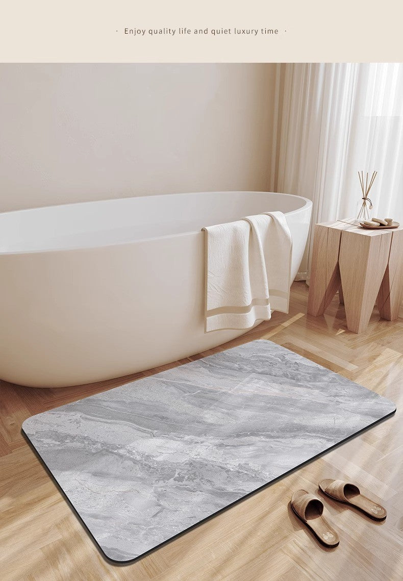 Diatomaceous Earth Bath Mat Bathroom Absorbent Foot Mats Non-Slip Shower Pad Toilet Carpet Quick Dry Entrance Doormat Washable