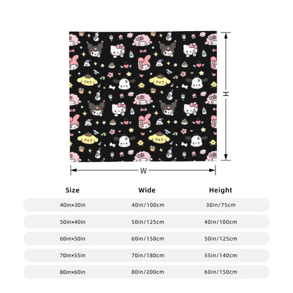 Hello Kitty Passeia de Bicicleta Pelúcia Cobertores Ótimas Mantas para Sofá Cama Sala de Estar 150*125cm Colcha