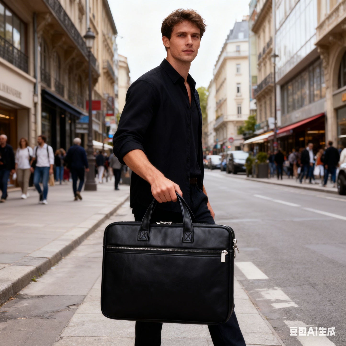 Laptop bag 11-inch, 13-inch, 14-inch, 15.6-inch, 16-inch, 17-inch laptop bag PU artificial leather suitable for various brands,