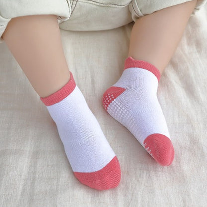 6 Pairs Baby Socks Spring Autumn Cartoon Weather Full Bottom Anti Slip Mid Tube Kids Boys Girls Socks
