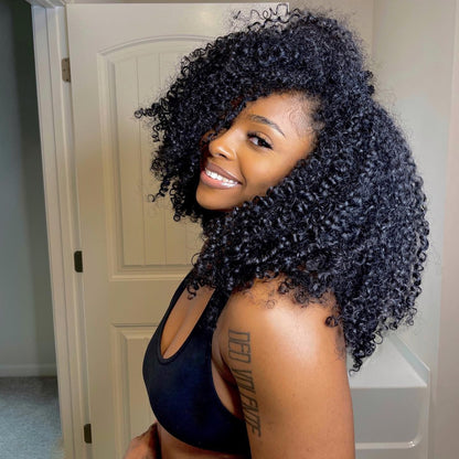 12A Small Spirals Curly Crochet Human Hair Extensions Deep Pixie Curls Crochet Hair Pre Separated Knotless For Braiding Twist