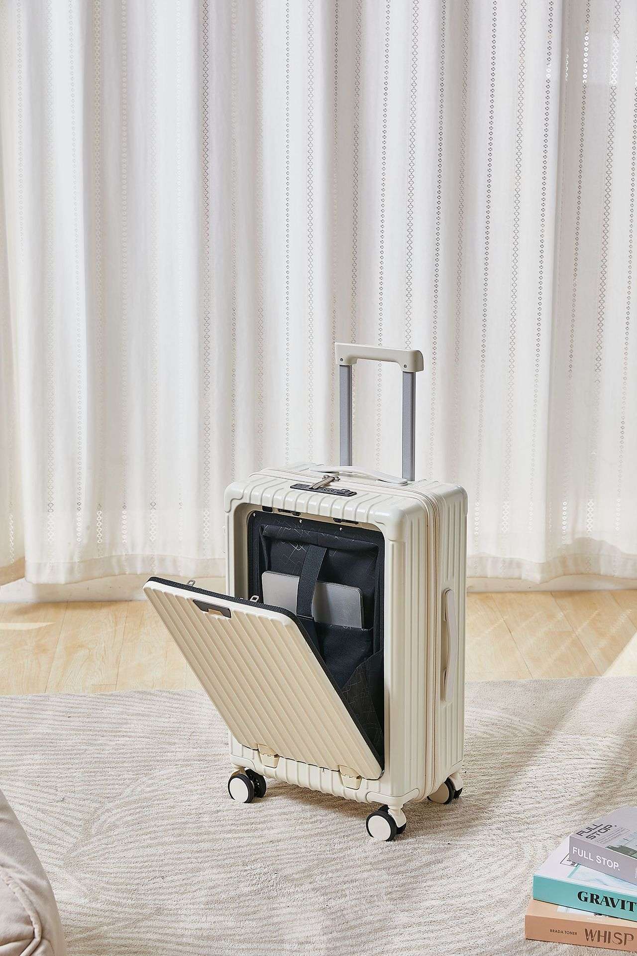 New multifunctional luggage with front opening 20 inch password travel case 26 inch men's and women's large capacity luggage wit