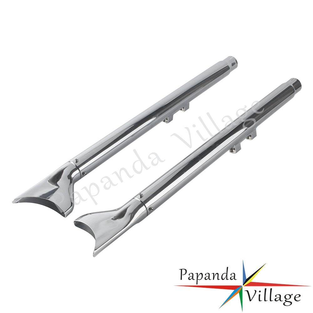 Old School Chrome 33/36/39/42 inch Fishtail Exhaust Mufflers For Harley Softail FLS FLSS FXSTDI  FXCW  FLSTFBS 2007 - 2017