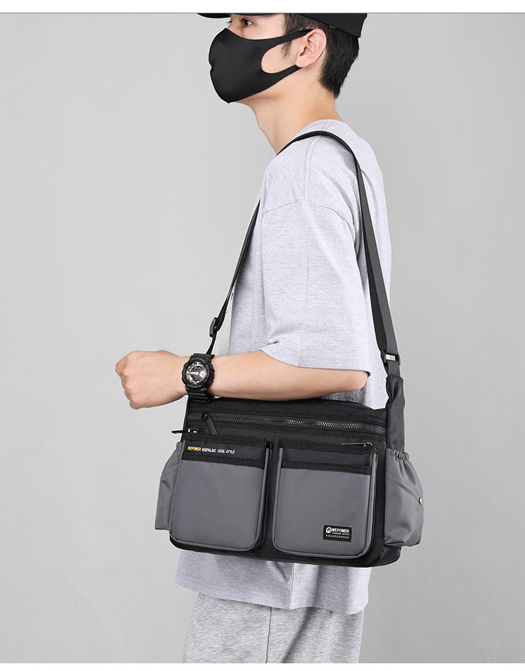 Multi-layer Pocket Design Oxford Shoulder Bag Large Capacity Men's Casual Fashion Single Shoulder Crossbody Luxury Messenger Bag