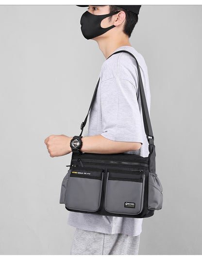 Multi-layer Pocket Design Oxford Shoulder Bag Large Capacity Men's Casual Fashion Single Shoulder Crossbody Luxury Messenger Bag