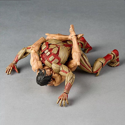 KAIYODO Attack on Titan Figura Revoltech AMAZING YAMAGUCHI Titã Blindado Eren Jaeger Anime Bonecos de Ação Modelo KO Brinquedos Presente