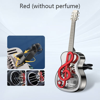 Frasco de Vidro para Aromaterapia Veicular Pode Ser Preenchido com Fragrância Chapeamento Formato de Guitarra Decorações de Aromaterapia para Saída de Ar