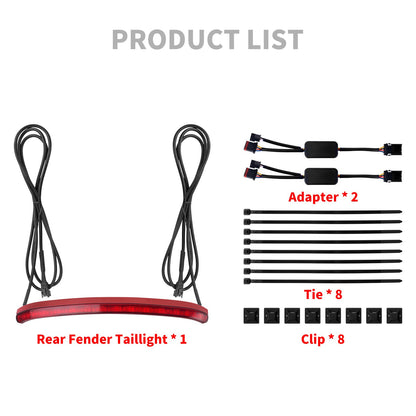 Motorcycle LED Light Rear Fender Turn Signal Brake Indicator For Harley Softail Fat Boy FLFB FLFBS 18-25 Taillight Running Lamp