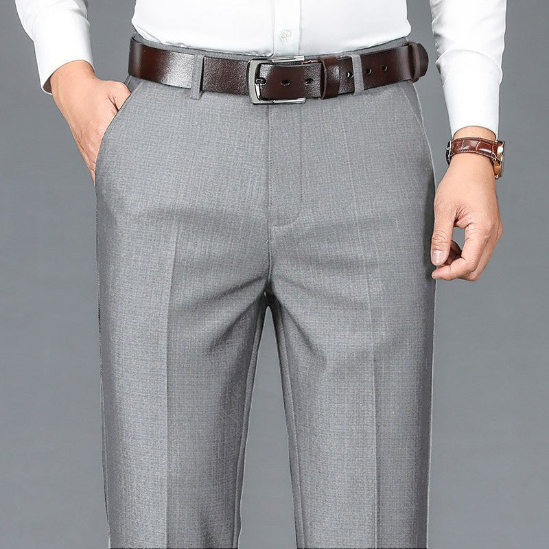 Calça Social Masculina Elegante Negócios Trabalho Super Venda Meia Idade Tamanho Grande 29-40 Calça Masculina de Alta Qualidade Folgada Formal