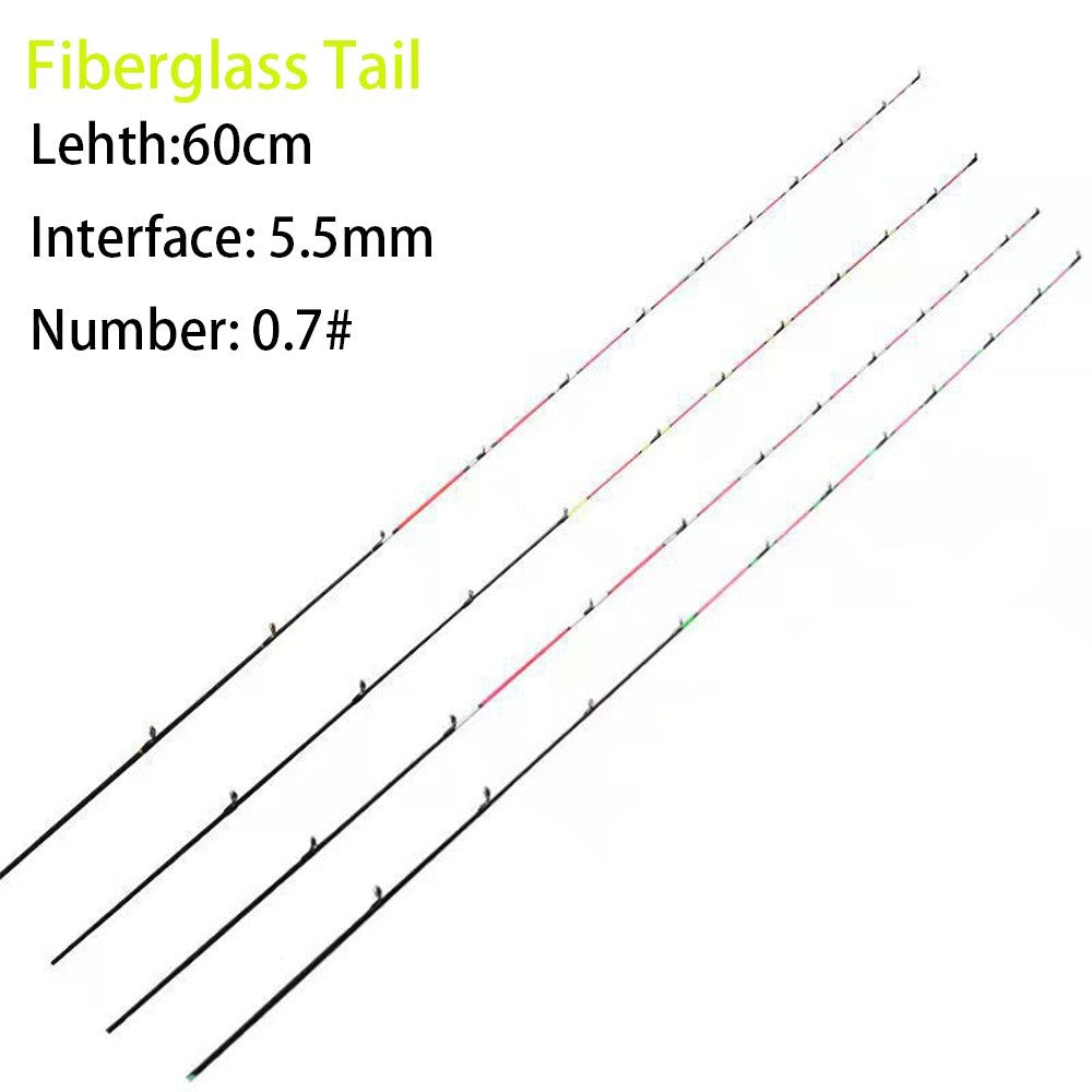 Ponta de Vara de Pesca de Fibra de Carbono de Inverno com Haste de Titânio de Alta Qualidade Meia/Totalmente Liga de Titânio 45/55/60cm Vara de Pesca de Fibra de Vidro