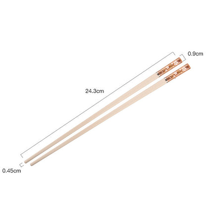 5 Pares de Hashis Sakura Âmbar Pétalas de Flor de Cerejeira Novo Padrão Antiderrapante Pauzinho de Sushi Hashis Ecológicos para Alimentos