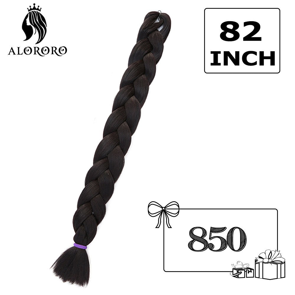 Cabelo Trançado Sintético Jumbo Alororo 82 polegadas Cabelo Falso Africano Fibra de Alta Temperatura Roxo Vermelho Extensões de Cabelo para Mulheres