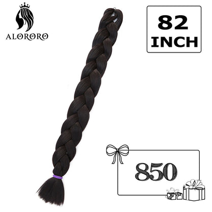 Cabelo Trançado Sintético Jumbo Alororo 82 polegadas Cabelo Falso Africano Fibra de Alta Temperatura Roxo Vermelho Extensões de Cabelo para Mulheres