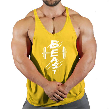 Summer Brand Fitness Tank Top Men Bodybuilding 2023 Train Gyms Clothing Fitness Men Shirt Running Vest Cotton Singlets Muscle