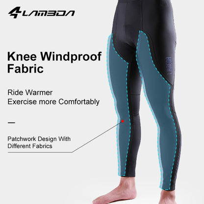 LAMEDA 2025 Pro Winter Cycling Bib Longs Thermal Wool Lined Windproof Reflective Padded Bike Pants Seamless Leg Panel 3D Cutting