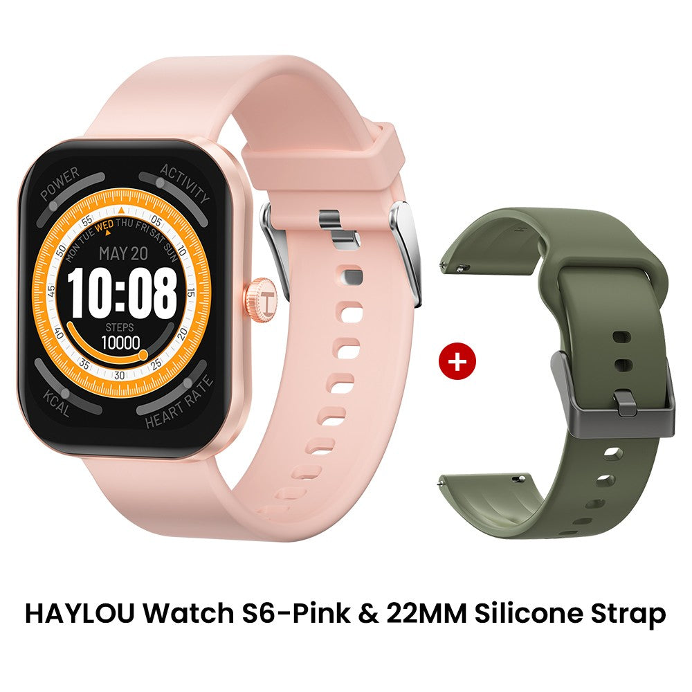 Smartwatch HAYLOU Watch S6 Tela HD de 2,01" Smartwatch Chamadas de Voz Bluetooth Monitoramento Fitness à Prova D'Água IP68