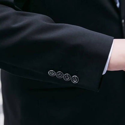 Fat Brother Big Size Pants Men's Suits Formal Business Dress Fashion Leisure Occupation 2 Piece Set Blazer Wedding Jackets S-9XL