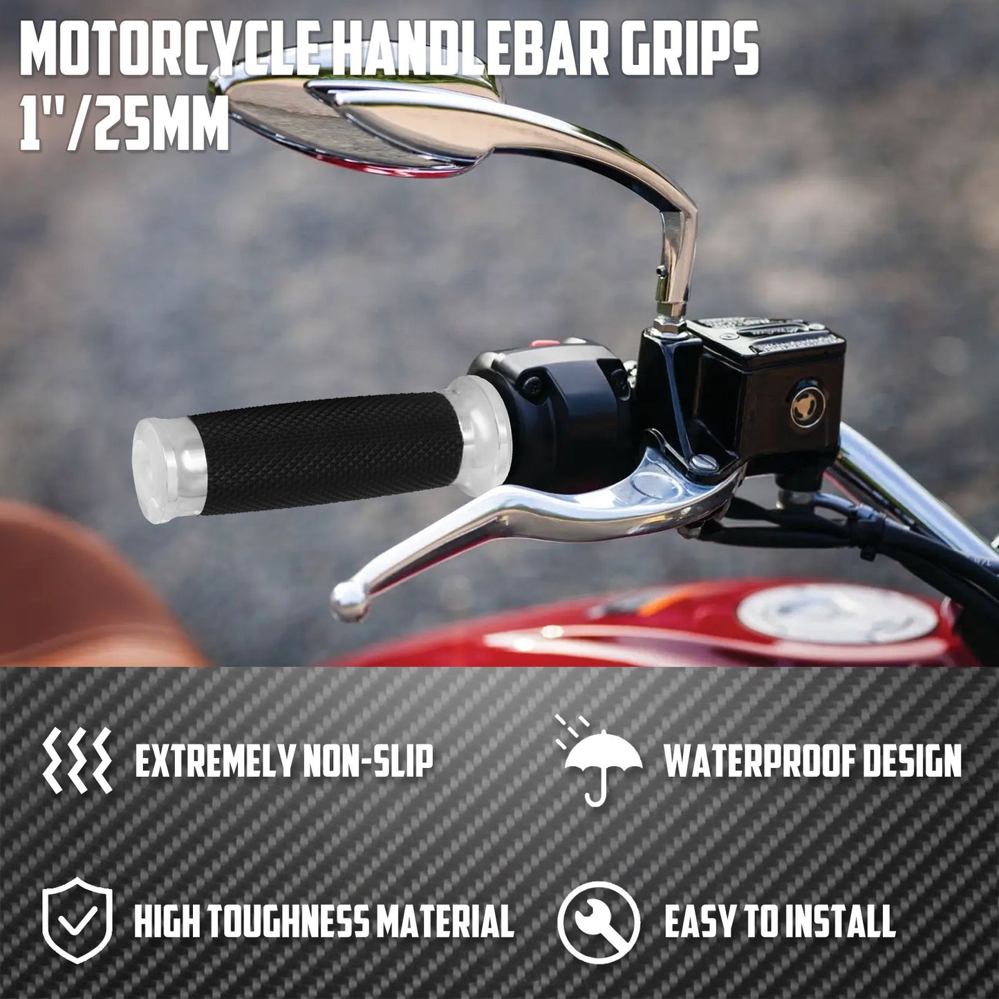 Manoplas de Guidão de Moto 1"25mm Para Harley Touring Road Street Glide Sportster 883 1200 72 XL Dyna VRSC Softail Custom