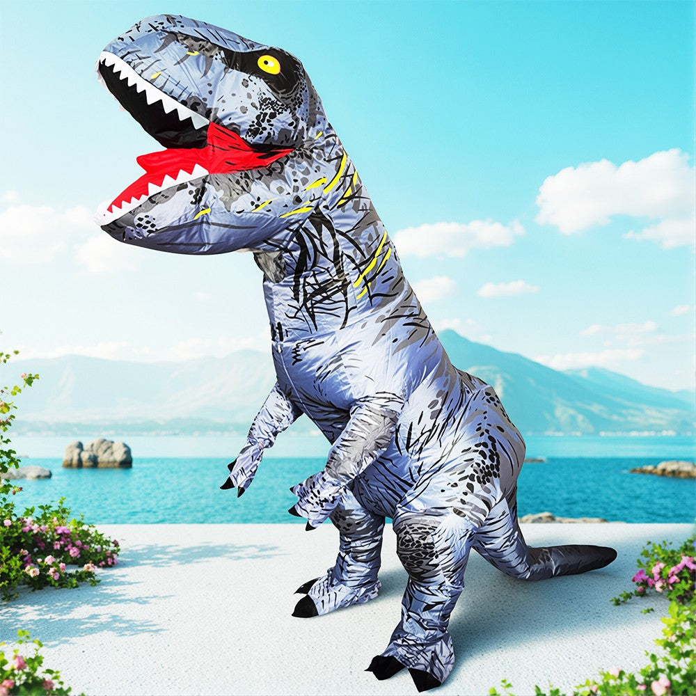 Anime Mascot Skeleton T-Rex Inflatable Dinosaur Costume Adult Purim Carnival Halloween Party Cosplay Costume Fancy Dress Suit