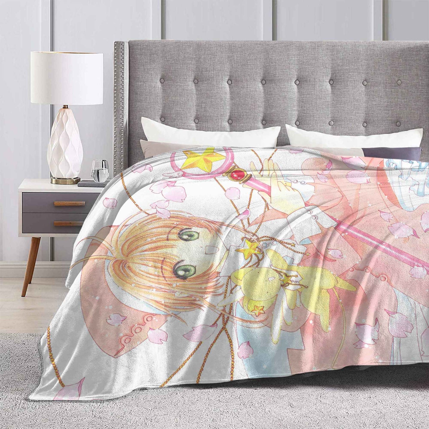 Anime Cardcaptor Sakura Cobertores Flanela Primavera/Outono Cobertor de Malha Super Quente Respirável para Cama Viagem Colcha