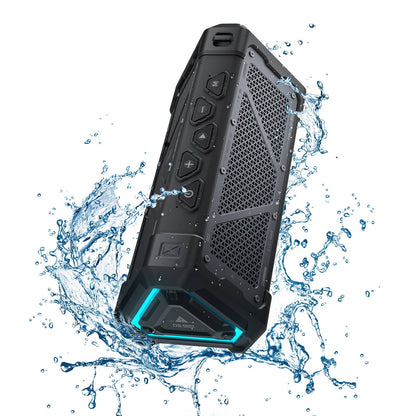 Caixa de Som Bluetooth Externa MLOVE P3, 40W de Potência de Saída Bluetooth 5.3, Som Estéreo IPX7 à Prova D'água, Cartão Micro SD, Luz RGB
