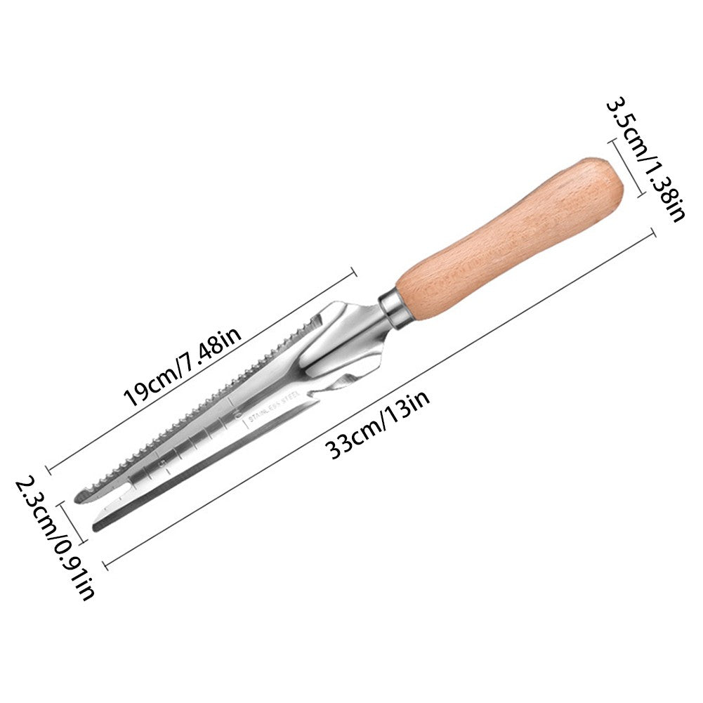 1pc Weed Puller,Garden Crack Weeder,Easily Remover Weed Tool for Yard Hoe Gardening Tools,Stainless Steel,Rake Sharp Tines