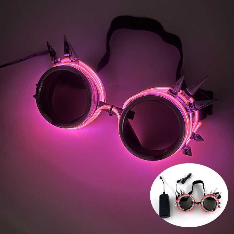 Halloween Funny Sunglasses Boys Girls Personalized Eyewear Alien Style Party Glasses Luminous Neon Light Flashing For Halloween