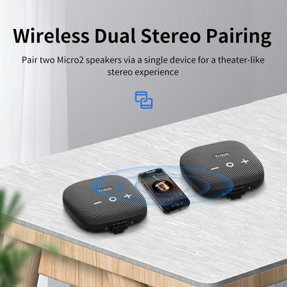 Tribit StormBox Micro 2 Caixa de Som Bluetooth Portátil 90dB Som Alto Graves Profundos IP67 à Prova d'Água Alto-falante Pequeno para Acampamento Alça Embutida