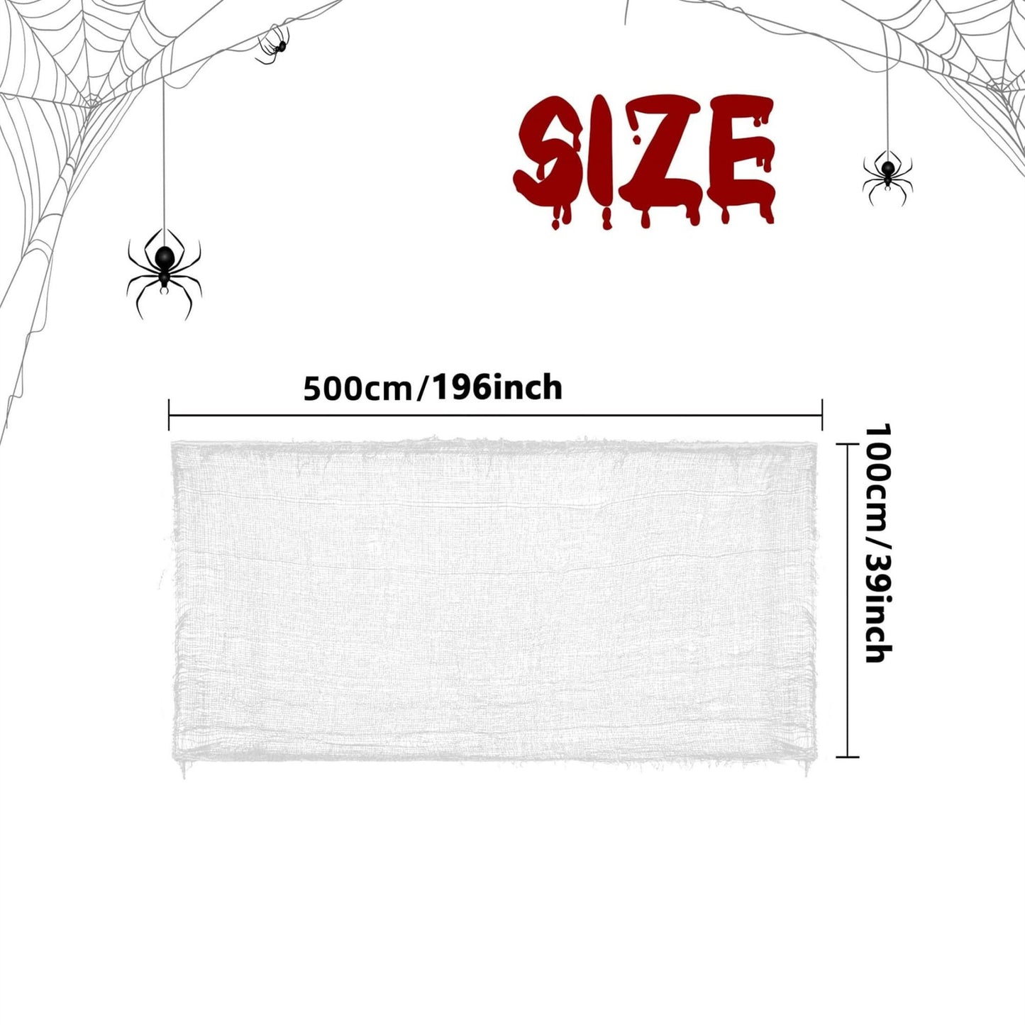 1x5M Creepy Cloth Scary Halloween Gauze Cloth Halloween Party Supplies Outdoor Home Wall Decor for Yard Garden Haunt House Bar