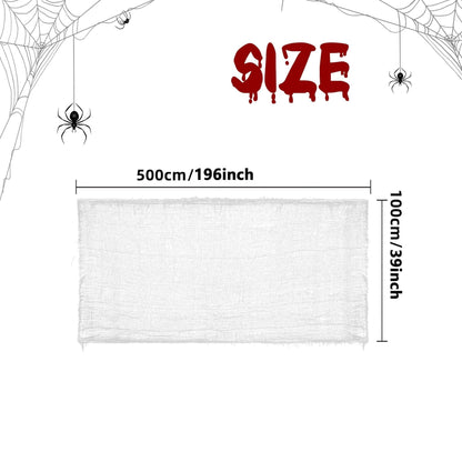 1x5M Creepy Cloth Scary Halloween Gauze Cloth Halloween Party Supplies Outdoor Home Wall Decor for Yard Garden Haunt House Bar