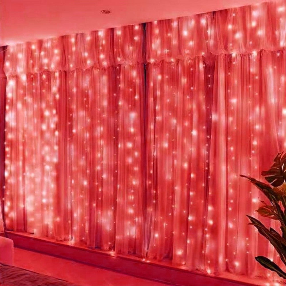 3/6m LED Curtain String Lights USB Festoon Remote Control Garland Fairy Lights Wedding Christmas Decoration for Home Bedroom
