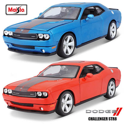 Maisto 1:24 2008 DODGE CHALLENGER SRT8 modelo de carro de liga metálica fundido, modelo estático de precisão, presente de coleção, brinquedo de maré