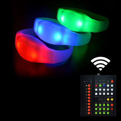 43Keys 1000 Meters 10 Area 15 RGB Remote Controller DMX Function LED Bracelets 100/2000PCS Wristband Wedding Party