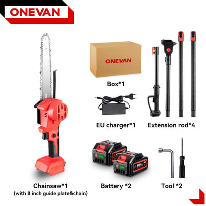 ONEVAN 4500W 2.25m Brushless High Branch Saw Telescoping Pole Electric Saw Cordless Garden Pruning Tool For ONEVAN 18V Battery