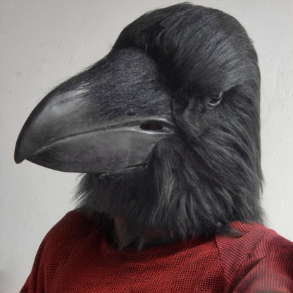 Funny Bird Mask Black Latex Cosplay Crow Masks Horror Beak Adult Halloween Cosplay Prop Fancy Dress Toys Masquerade Mask Joker