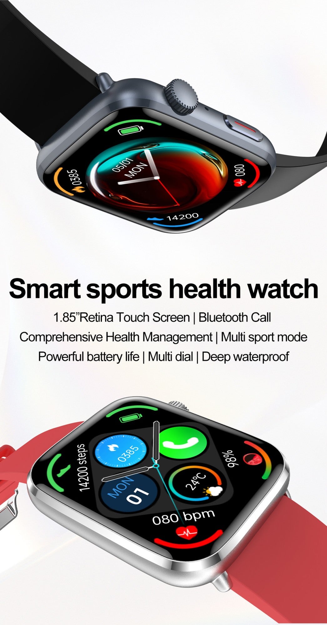 2025 Novo Para Xiaomi Redmi Watch 5 Chamada Bluetooth GPS Rastreamento NFC Frequência cardíaca IP68 À prova d'água Esporte Fitness Pulseira inteligente Unissex
