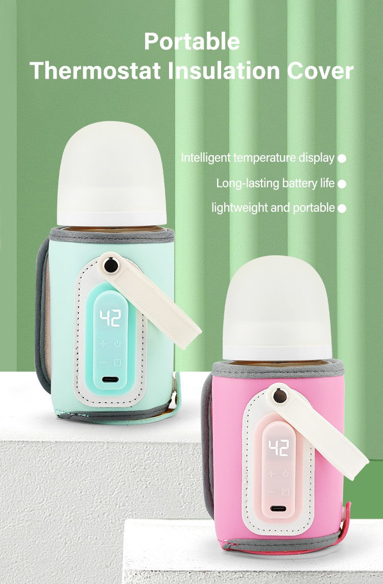 MAMIJOY  Portable Baby Bottle Warmer Feeding Bottle Heat Keeper Travel Warmer Cover USB Heater Outdoor Bottle Warmer