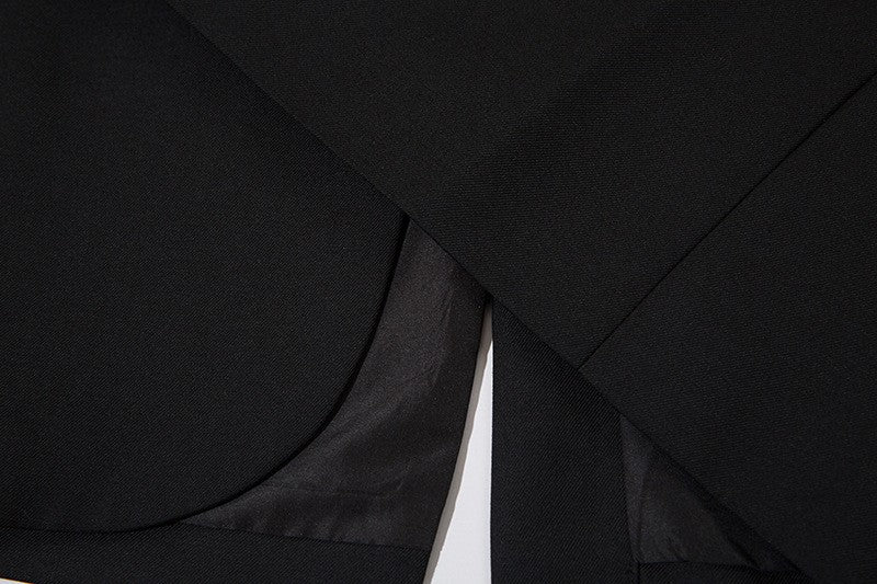 Autumn Winter Mens Fashion Metal Trim Suit Jacket Trendy Brand Solid Color Handsome Hong Kong Style Business Blazer Coat